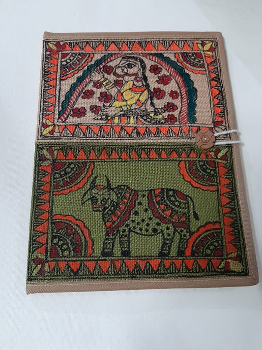 MITHILA PAINTED JUTE FOLDER BAG