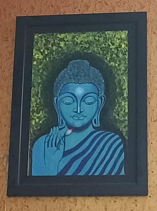 canvas painting of buddha